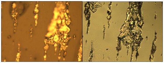 鐵譜分析圖譜--加熱鐵譜分析