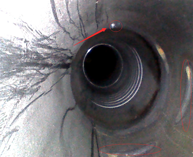 CIE便攜式汽車內(nèi)窺鏡觀測到的汽車發(fā)動(dòng)機(jī)內(nèi)細(xì)小缺陷情況